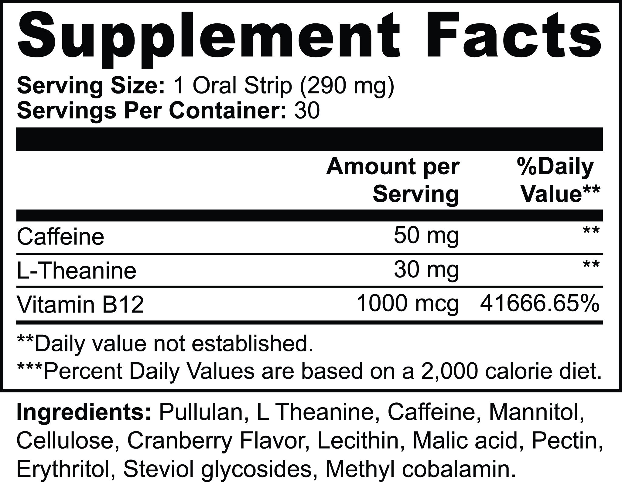 Vitamin B12 Strips