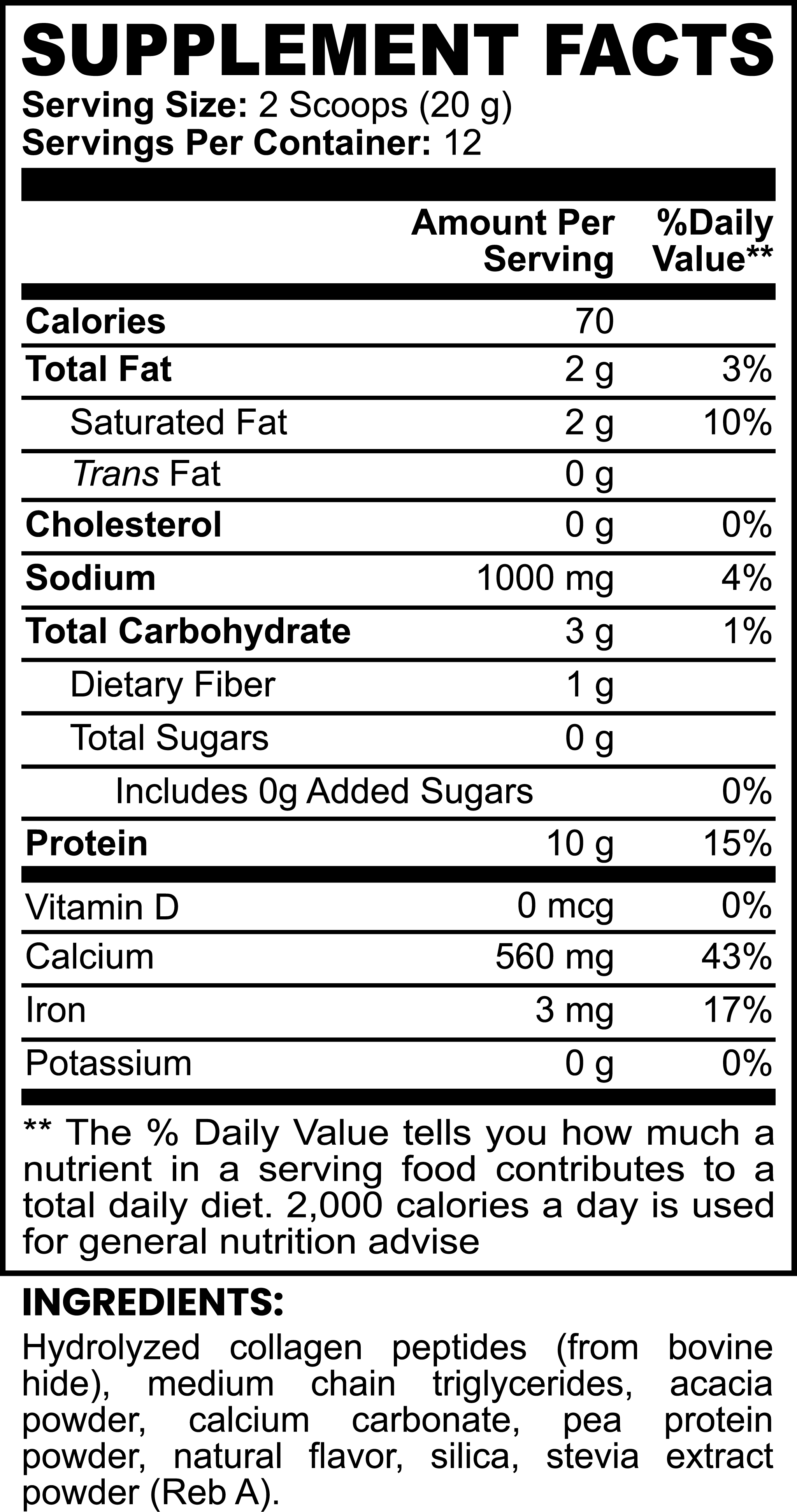 Grass-Fed Collagen Boost (Vanilla)