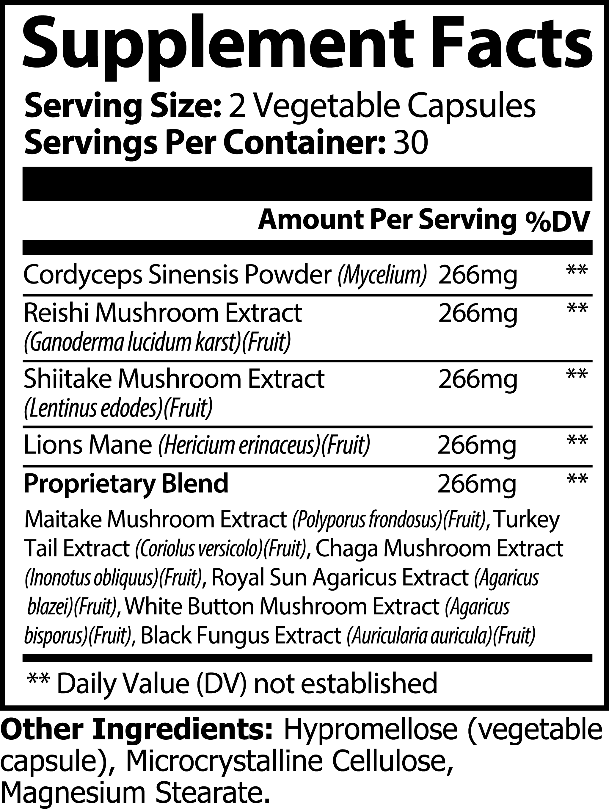 Medicinal Mushroom Blend